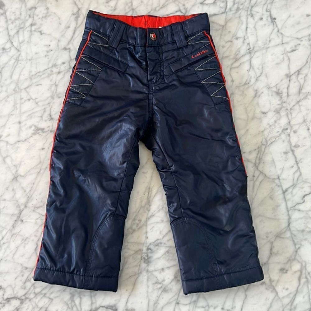 Curly Sue Retro blue snow pants unisex kids size 3T